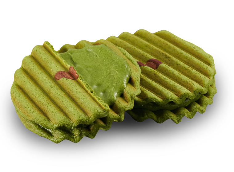 matcha senbei green tea cookies