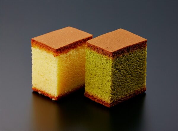 kasutera sponge cake plain and green tea