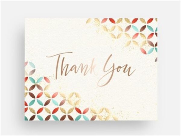 Greeting card thank you