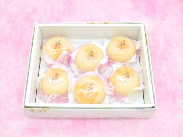 white peach pudding 6 pieces box