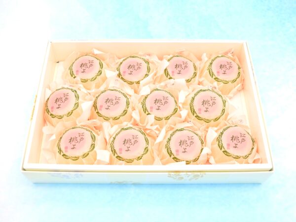 white peach sherbet 12 pieces box