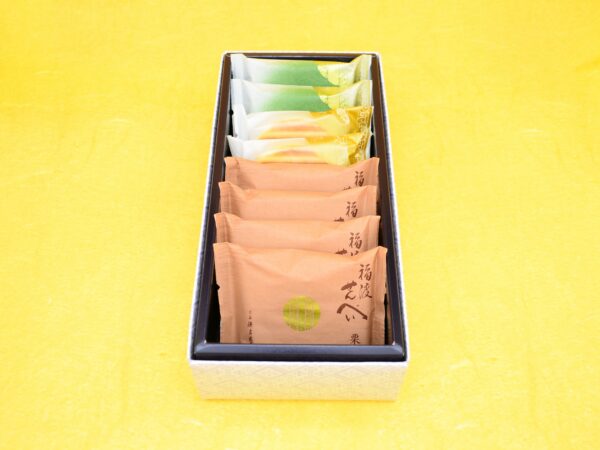 SENBEI ASSORTMENT 8PIECES BOX CHESTNUT, VANILLA AND MATCHA